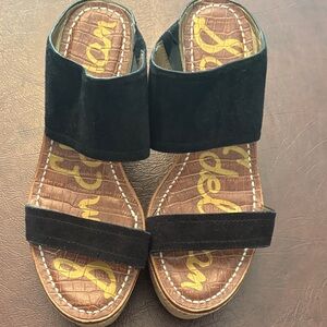 Sam Edelman Black Suede Strap Sandals